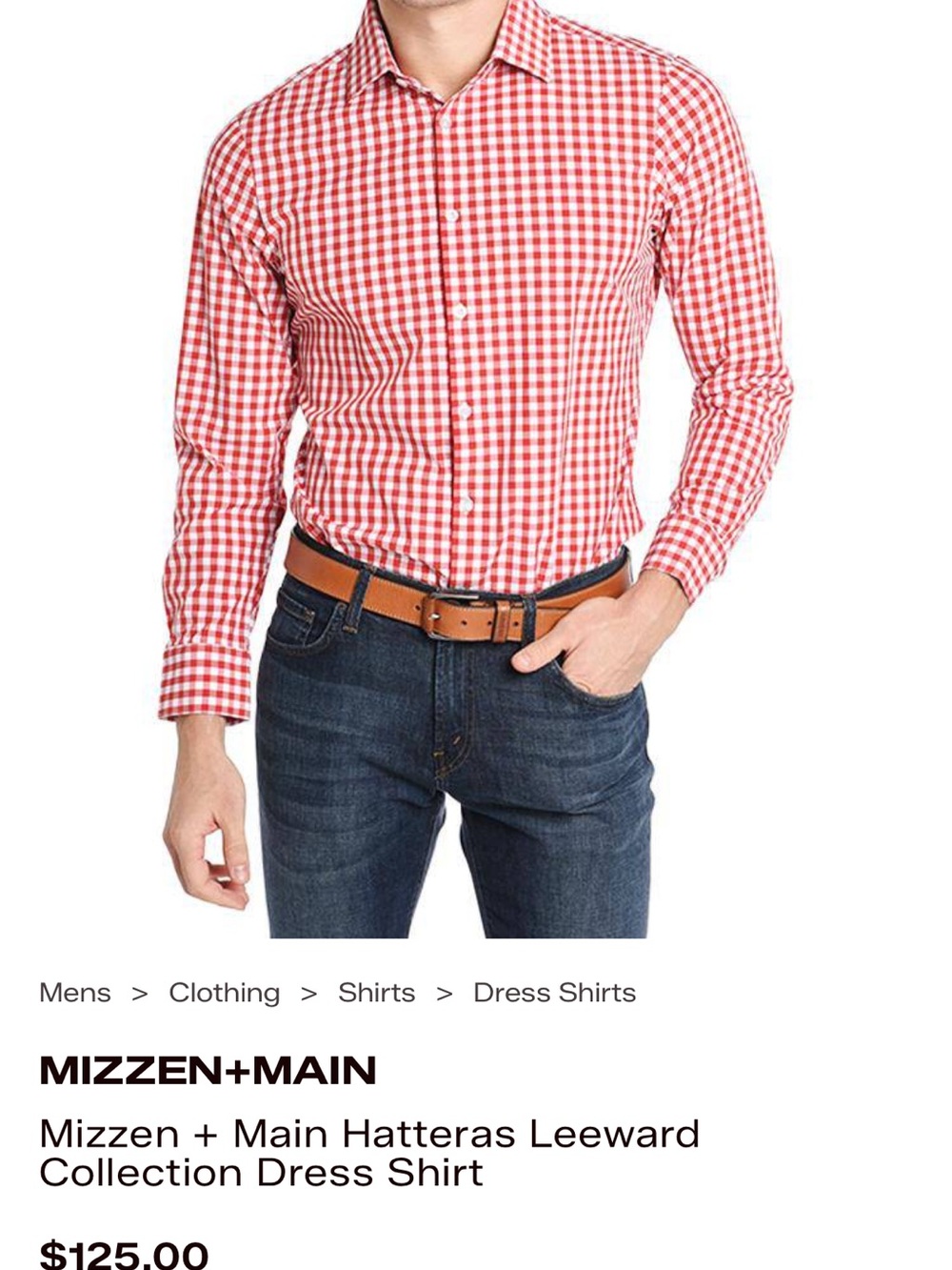 The "Hatteras" Checked Dress Shirt in Red by Mizzen+Main Red Gingham